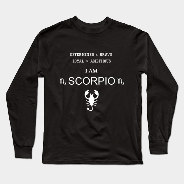 Scorpio horoscope 02 Long Sleeve T-Shirt by 2 souls